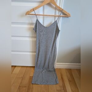 Gray Spaghetti Strap Dress